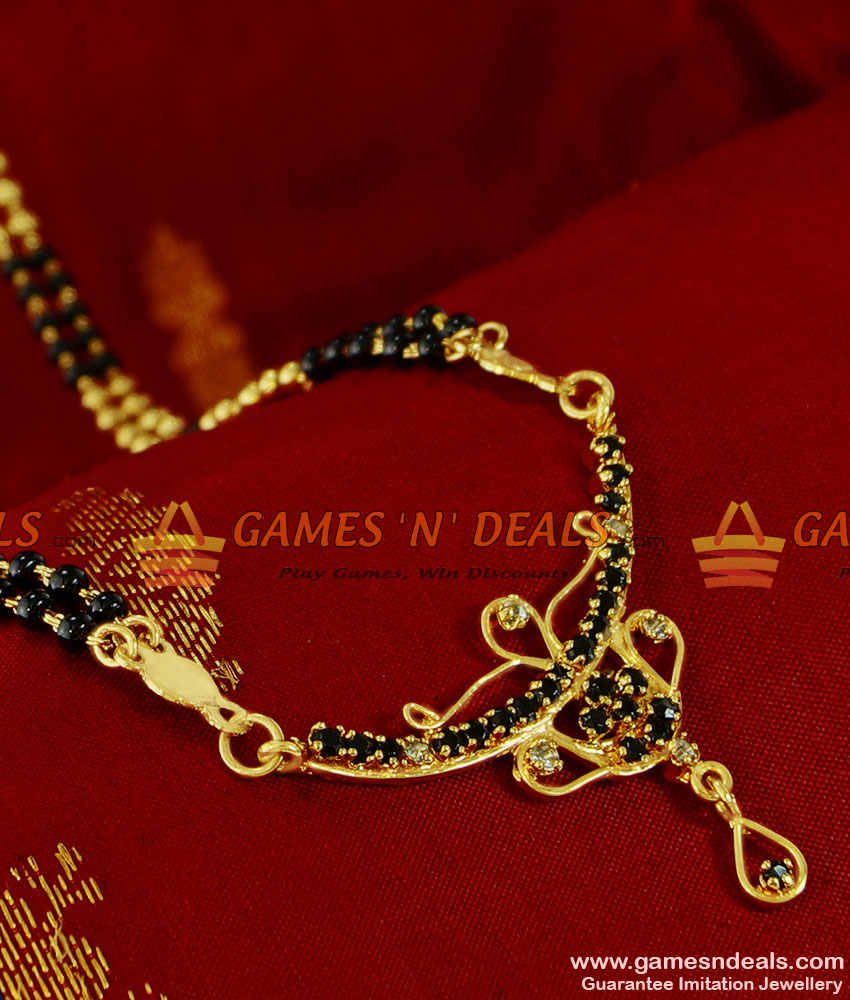 BGDR90 - Traditional AD Stone Imitation Dollar Mangalsutra Design Chain