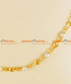 CCRY08 - Gold Plated Jewelry Thin Pearl Heartin Cut Chain Traditional Indian Chain
