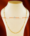 CCRY09 - Gold Plated Jewelry Thin Pearl Link Chain South Indian Design Online