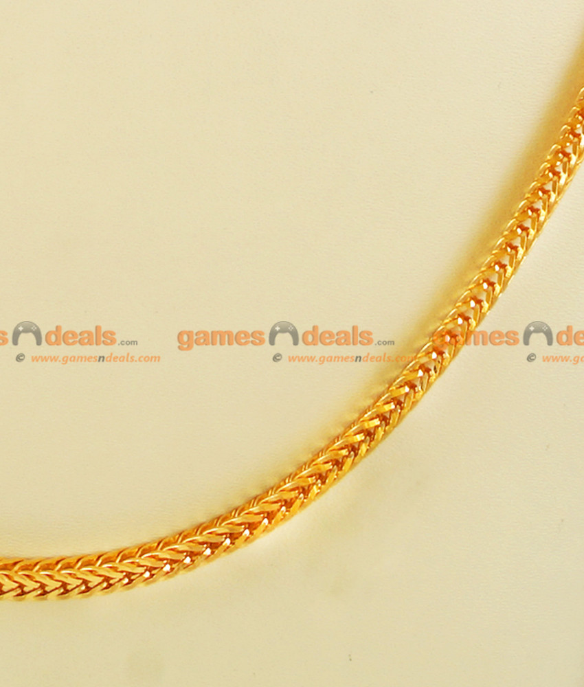 CDAS04-LG 30 inches Gold Plated Thirumangalyam Kodi Knitted Square Chain