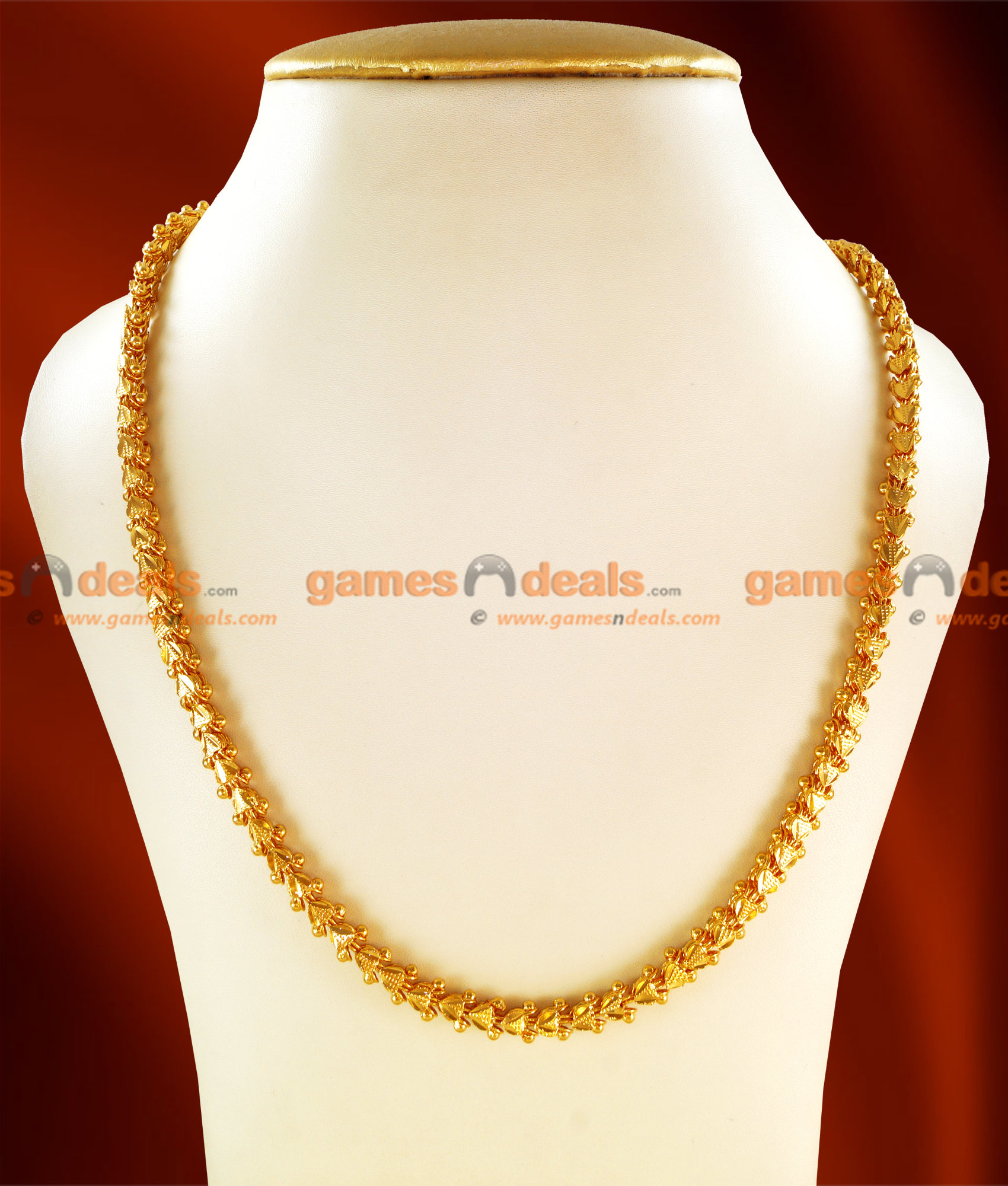 heart design gold chain
