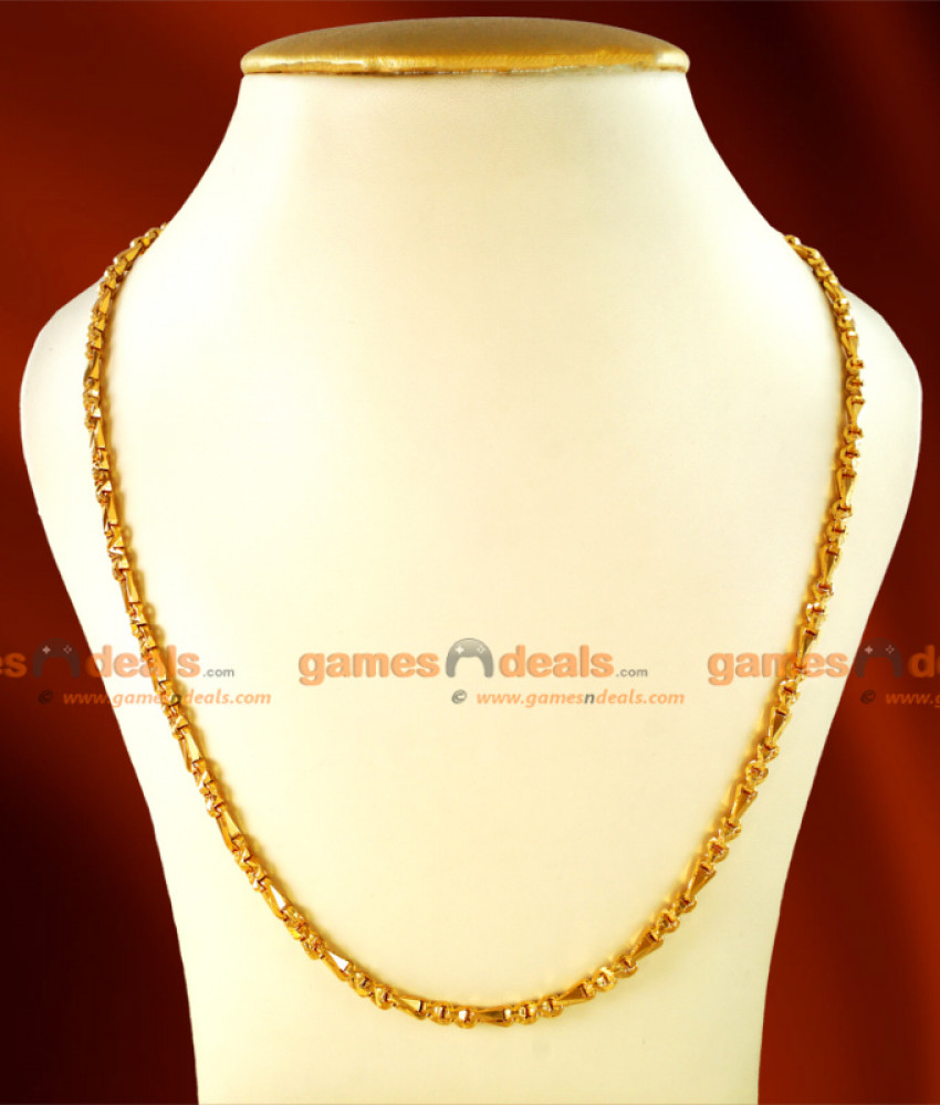 CGLM03 - South Indian Gold Plated Jewely Diamond Cut Traditional Chain