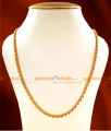 CGLM09-LG - 30 inches Long Traditional Plain Wheat Chain Gold Plated Jewelry