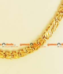 CHRT04-LG - 30 inches Gold Plated Heartin Ball and Plate Chain CHRT04-LG - 30 inches Gold Plated Heartin Ball and Plate Chain