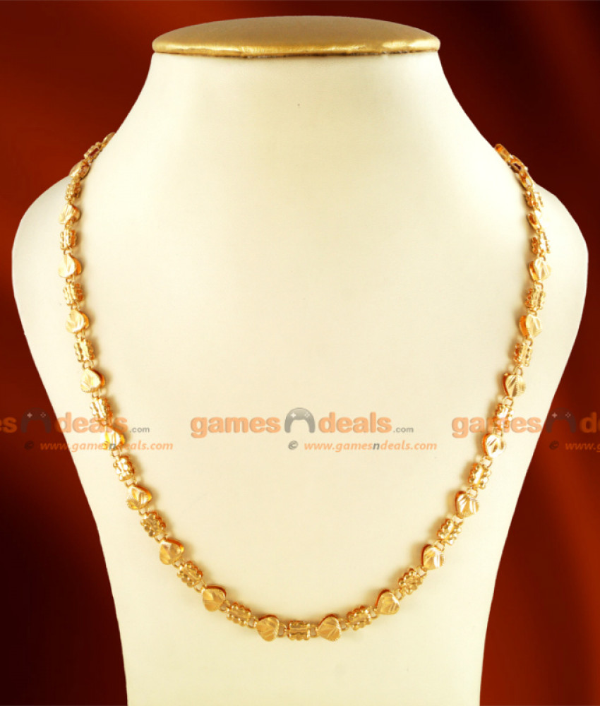 CHRT05 - Gold Plated Light Weight Heartin Chain Thick Model