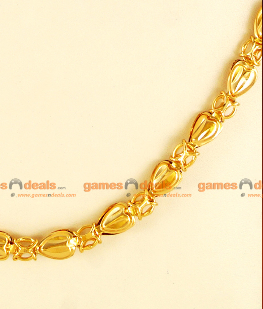 CHRT17 - Gold Plated Jewelry Kerala Valentine Heartin Unique and Rare Design Chain