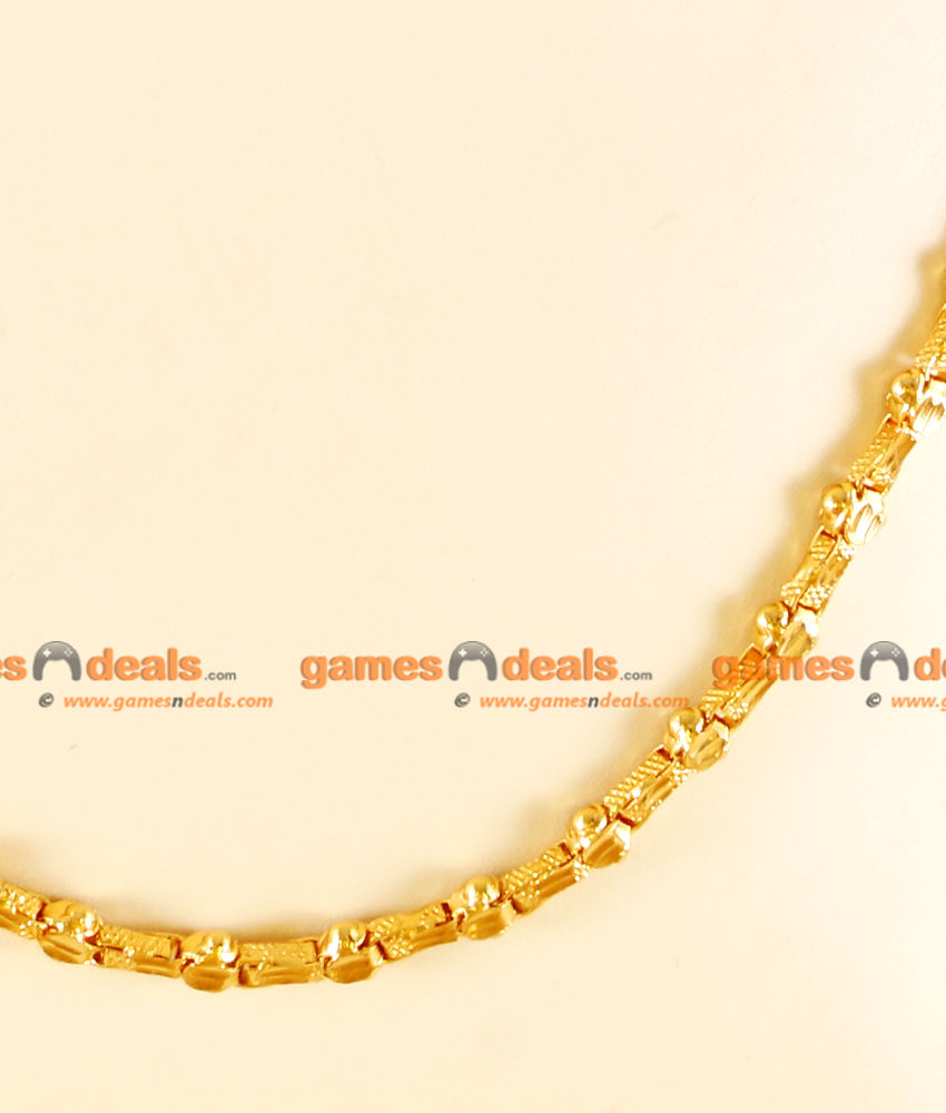 CJAY03-LG - 30 inches Long Gold Plated Daily Wear Thick Womens Box Kumil Design Guarantee Chain Online