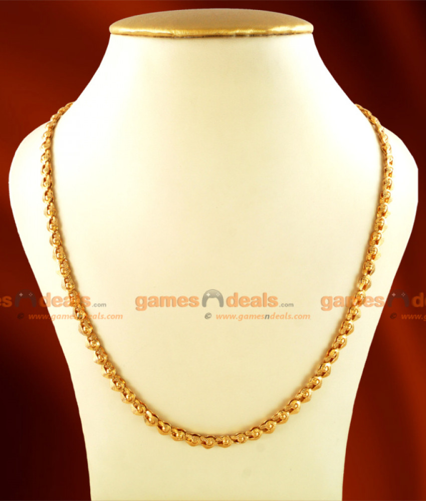 CKMN04 - Gold Plated Jewelry Kerala Heartin Mani Chain