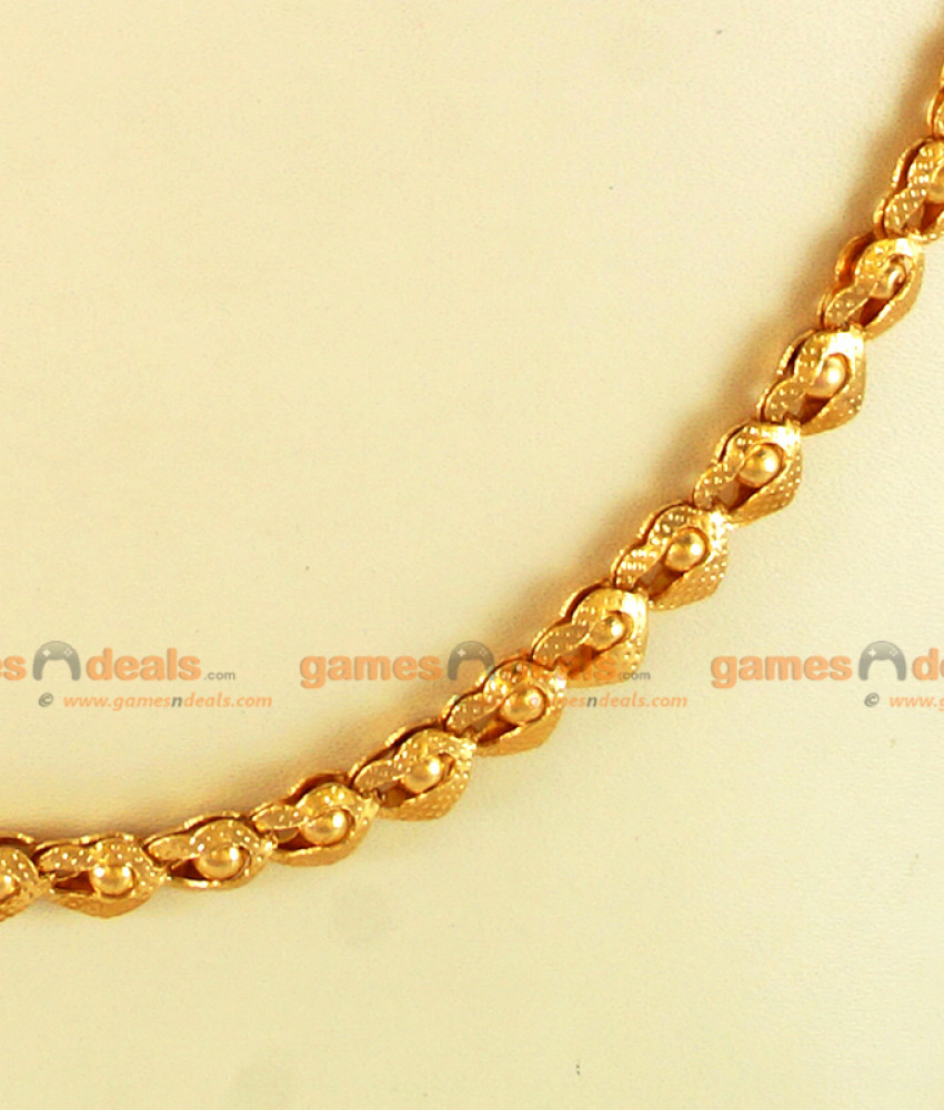 CKMN04 - Gold Plated Jewelry Kerala Heartin Mani Chain