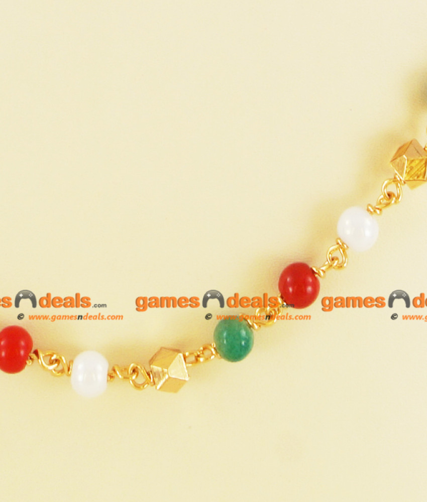 CKMN10 - Gold Plated Jewery Kerala Chain Navamani Malai