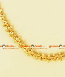 CKMN11-XLG - 36 inches Extra Long Gold Plated Beaded Petal Design Chain CKMN11-XLG - 36 inches Extra Long Gold Plated Beaded Petal Design Chain