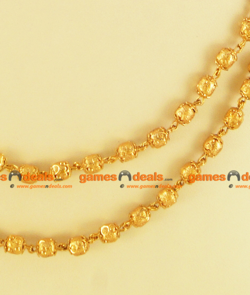 CKMN27 - Gold Plated Double Layer Rettavadam Design Guarantee Chain