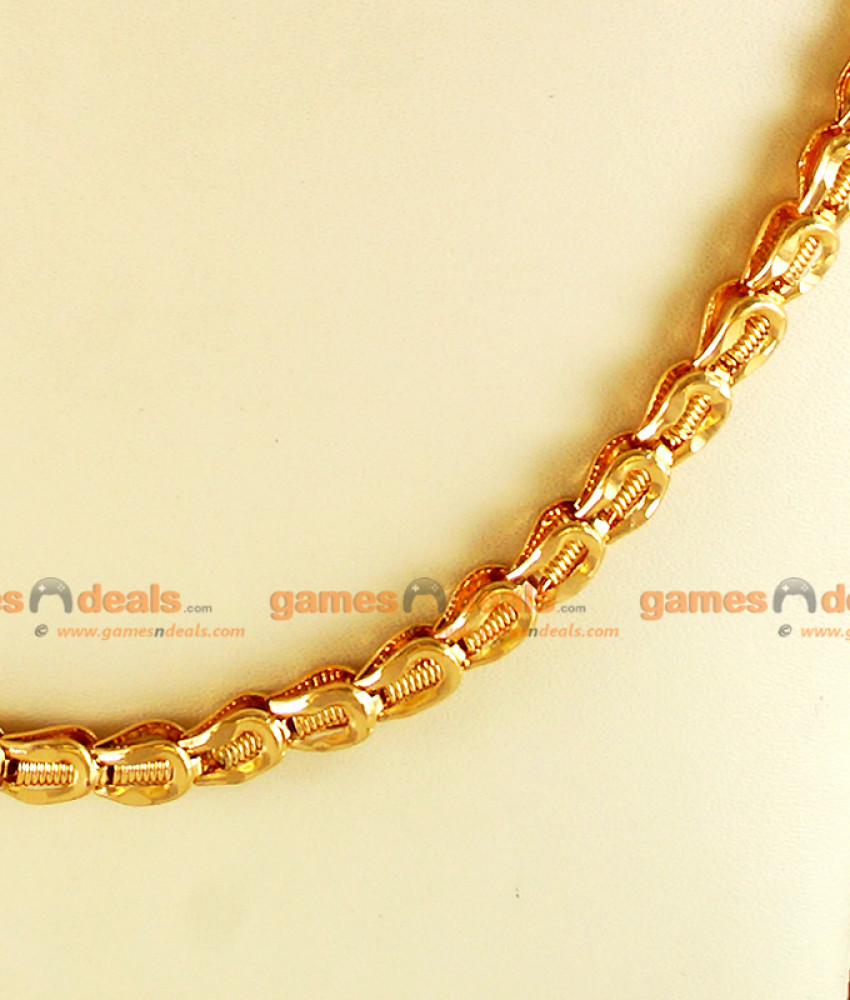 CKMN14-LG - 30 inches Gold Plated Small Spring Petal Chain