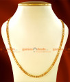 CKMN20 - 24 inches Gold Plated Light Petal White Crystal Gold Balls Design Chain