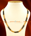 CKMN21-LG - 30 inches Gold Plated Two Line Mangalsutra (Karugamani Chain)