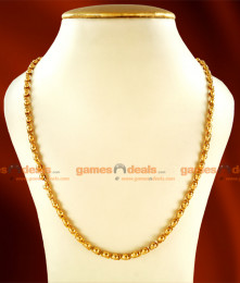 CKMN23-LG - 30 inches Pure 24ct Gold Plated Light Weight Kumil Chain Online CKMN23-LG - 30 inches Pure 24ct Gold Plated Light Weight Kumil Chain Online