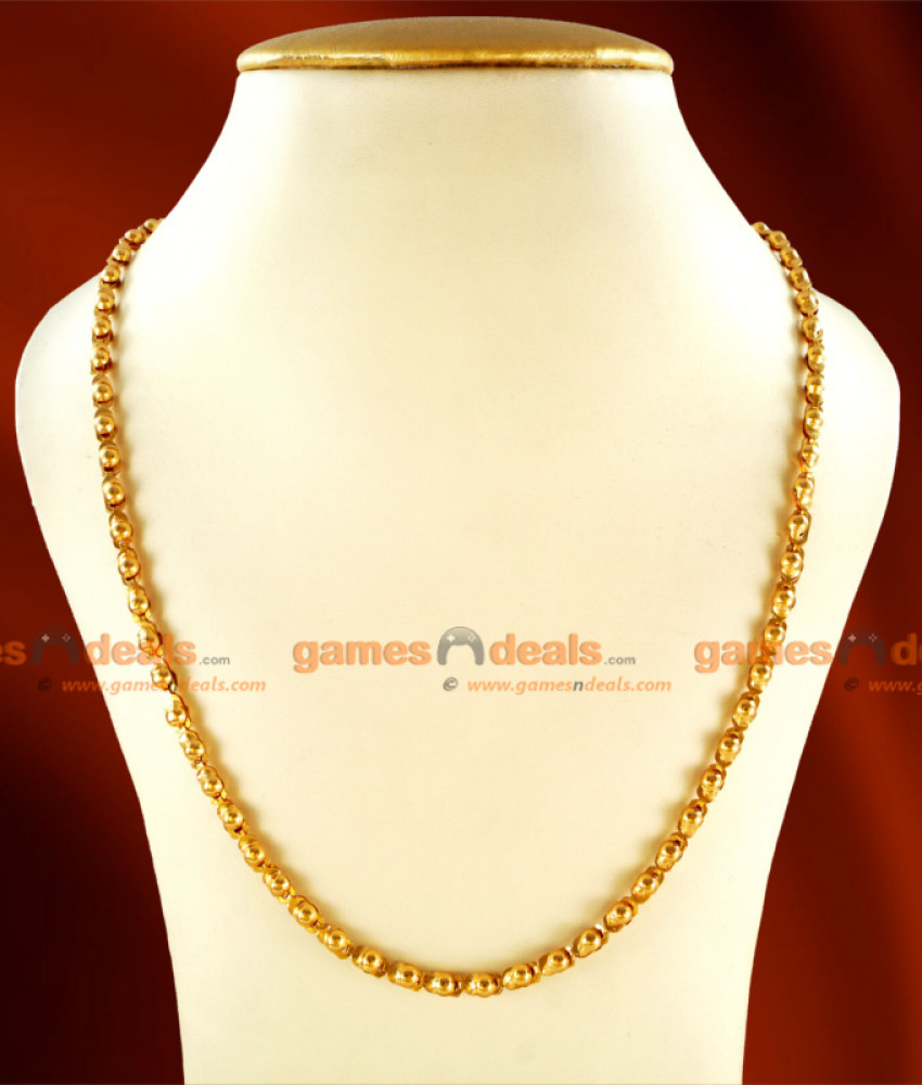 CKMN23-LG - 30 inches Pure 24ct Gold Plated Light Weight Kumil Chain Online