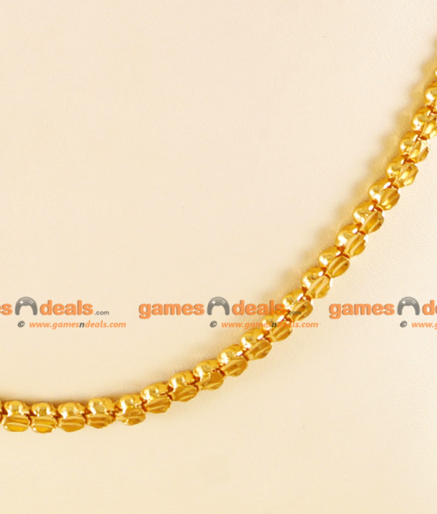 CH0101-LG - 30 inches Long Goldld Plated Traditional Box Chain Kumil Design