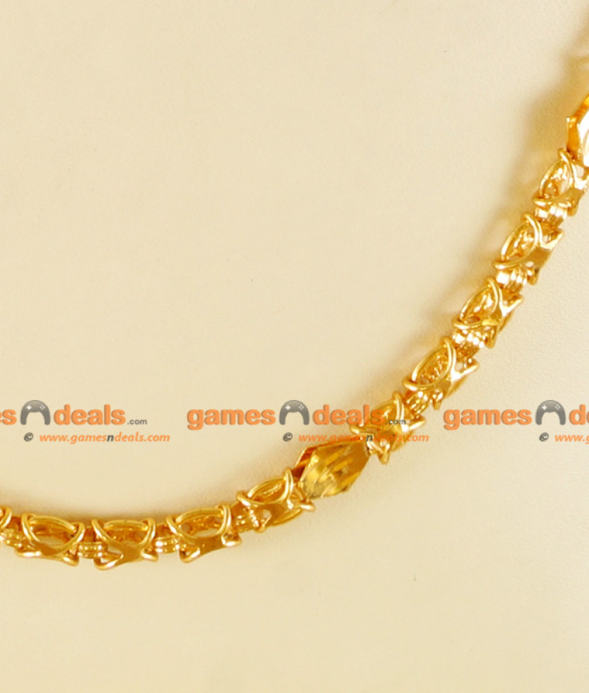 CH0106- Gold Plated Jewellery Traditional Link Chain Diamond Cut Design 