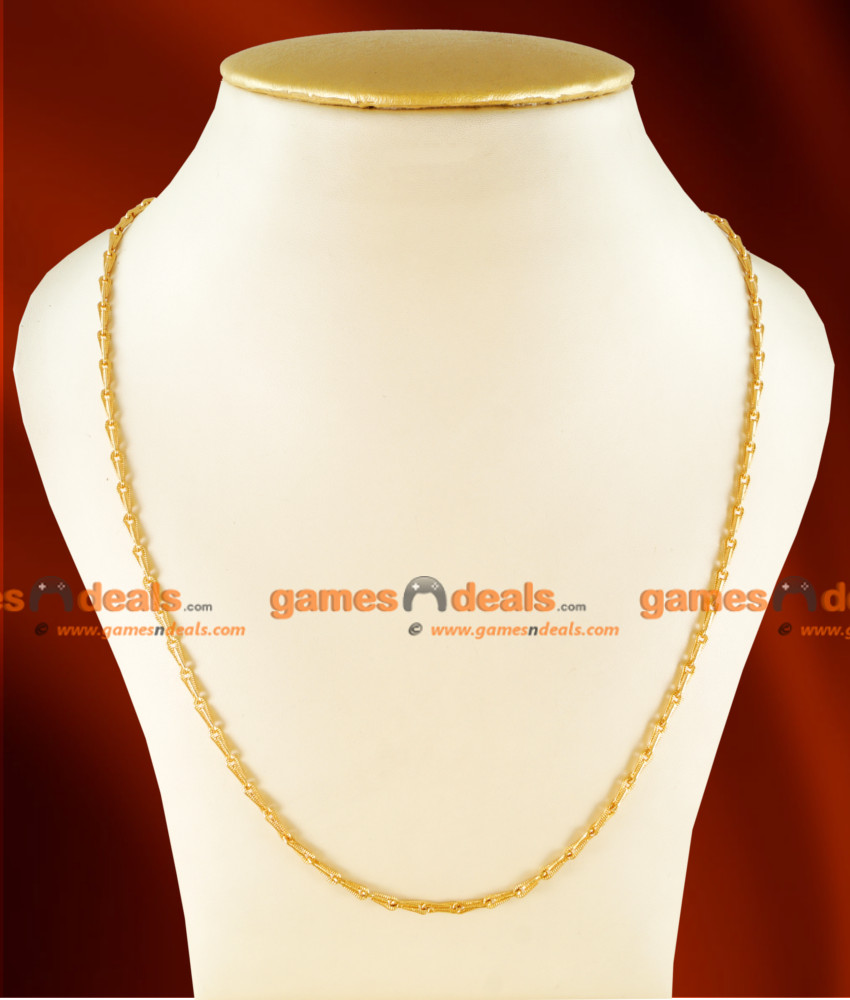 CH0108- Gold Plated Jewellery Traditional Fast Moving Light Weight Men's Chain
