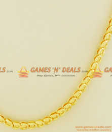 CKMN26 - Gold Plated Light Petal Spring Chain 24 inches Guarantee Daily Wear CKMN26 - Gold Plated Light Petal Spring Chain 24 inches Guarantee Daily Wear