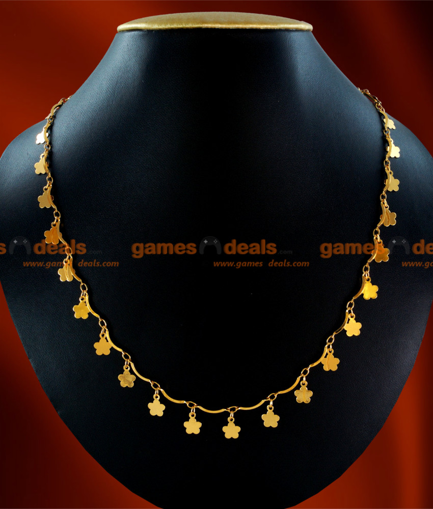 SMDR07 - 24ct Gold Plated Short Chain Flower Design SMDR07 - 24ct Gold Plated Short Chain Flower Design