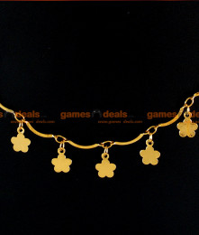 SMDR07 - 24ct Gold Plated Short Chain Flower Design  SMDR07 - 24ct Gold Plated Short Chain Flower Design