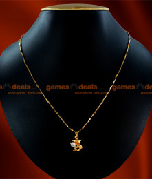 SMDR10 - 24ct Doplhin Dollar with Stone Wheat Design Gold Plated Chain Model SMDR10 - 24ct Doplhin Dollar with Stone Wheat Design Gold Plated Chain Model