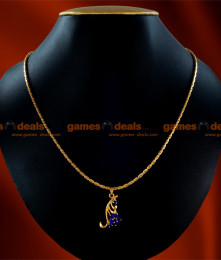 SMDR11 - 24ct Blue Stone Orchid Dollar with Gold Plated Short Chain Model SMDR11 - 24ct Blue Stone Orchid Dollar with Gold Plated Short Chain Model