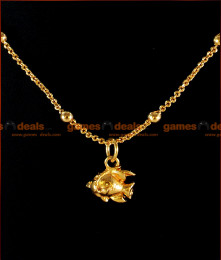 SMDR13 - 24ct Pure Gold Plated Short Chain with Fish Dollar SMDR13 - 24ct Pure Gold Plated Short Chain with Fish Dollar