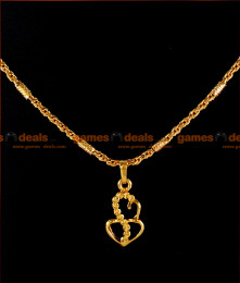 SMDR14 - 24ct Couple Heartin Dollar with Pure Gold Plated Short Chain SMDR14 - 24ct Couple Heartin Dollar with Pure Gold Plated Short Chain