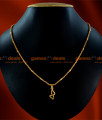 SMDR15 - 24ct Pure Gold Plated Short Chain with Hourglass Dollar