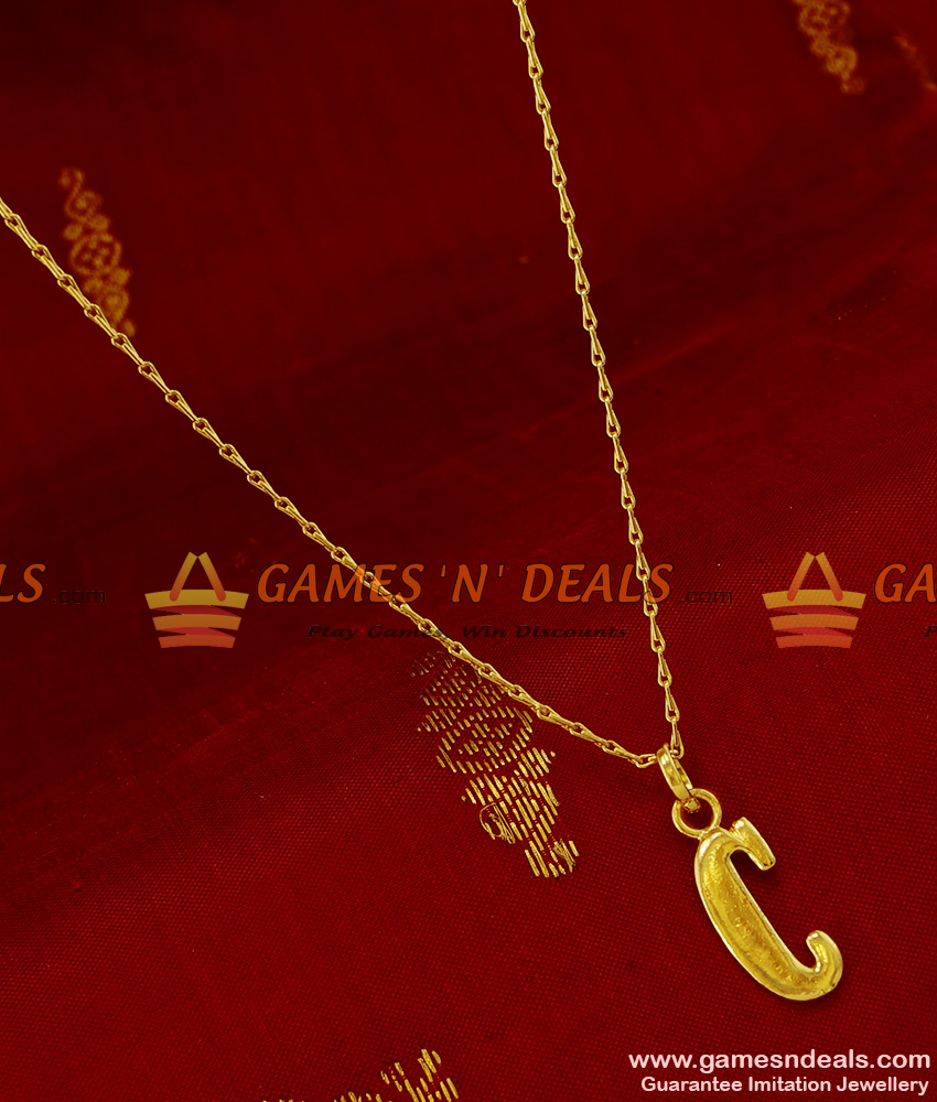 SMDR100 - Letter C Pendant Gold Plated Imitation Jewellery Low Price Buy Online SMDR100 - Letter C Pendant Gold Plated Imitation Jewellery Low Price Buy Online