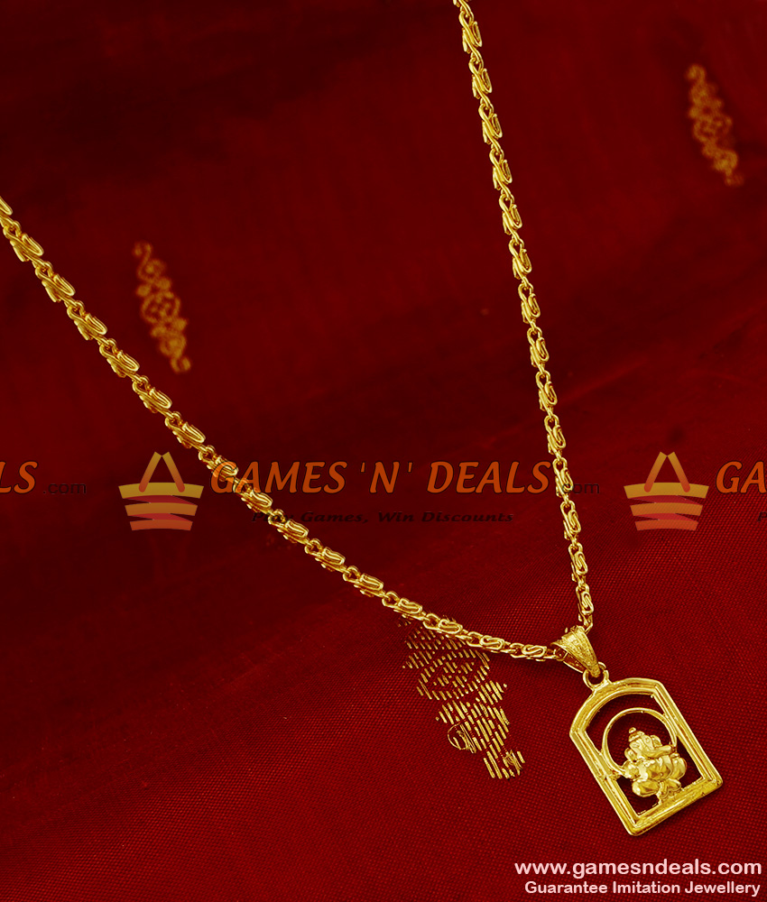 SMDR102 - Traditional Vinayagar Pendant Gold Plated Imitation Jewelry Buy Online SMDR102 - Traditional Vinayagar Pendant Gold Plated Imitation Jewelry Buy Online