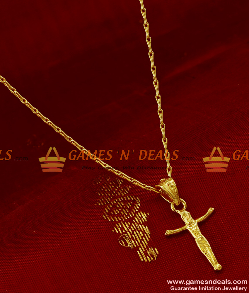 SMDR105 - Jesus in Cross Crucified Dollar Pendant South Indian Imitation Jewelry
