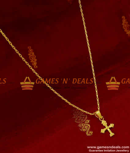 SMDR113 Gold Plated Christian Cross Dollar Pendant South Indian Imitation  Jewelry