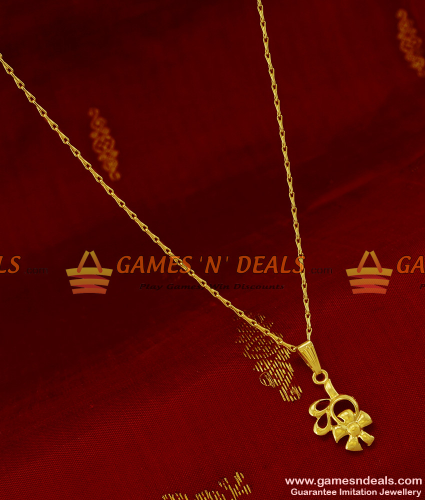 SMDR114 - College Girls Dollar Golden Flower Pendant South Indian Imitation Jewelry