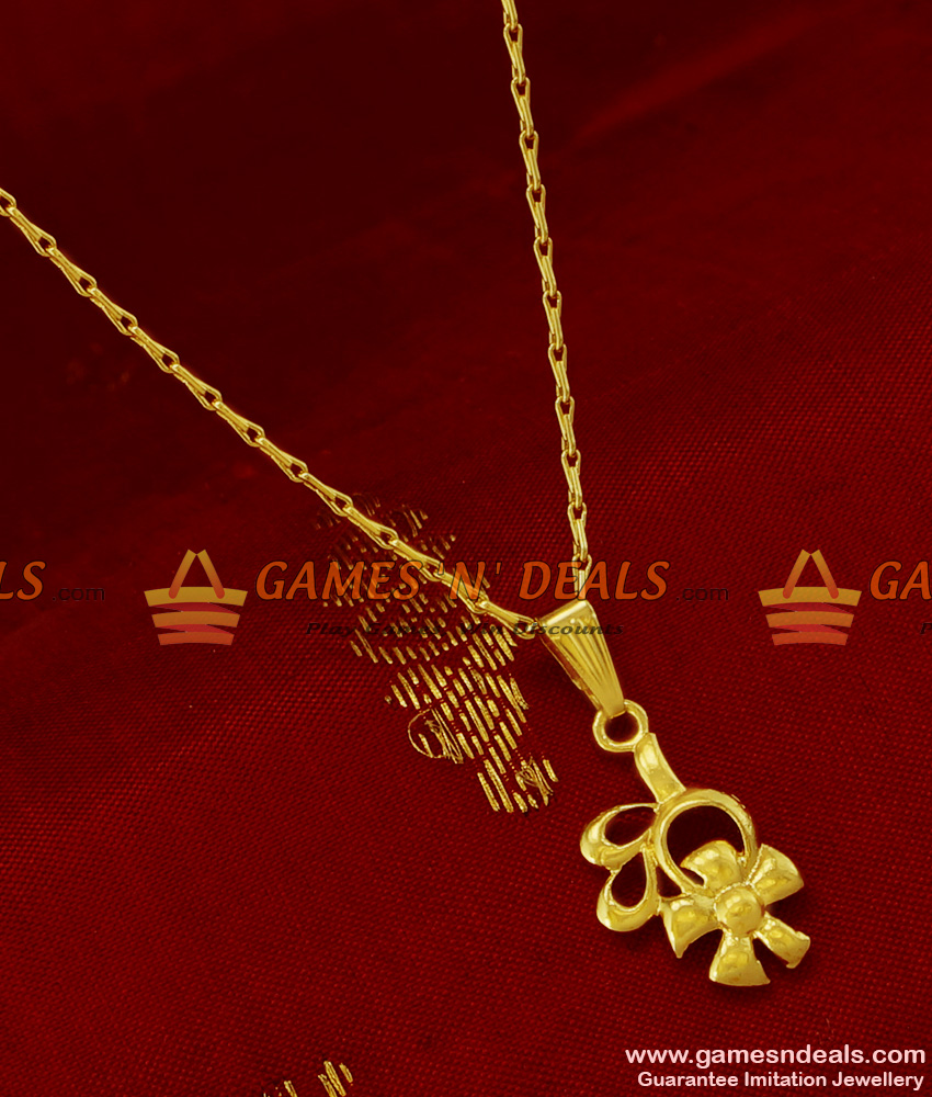 SMDR114 - College Girls Dollar Golden Flower Pendant South Indian Imitation Jewelry