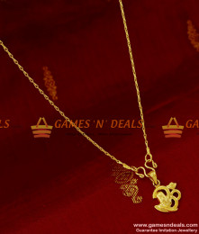 SMDR115 - Traditional Vinayagar in Om Pendant Gold Plated Imitation Jewelry Online