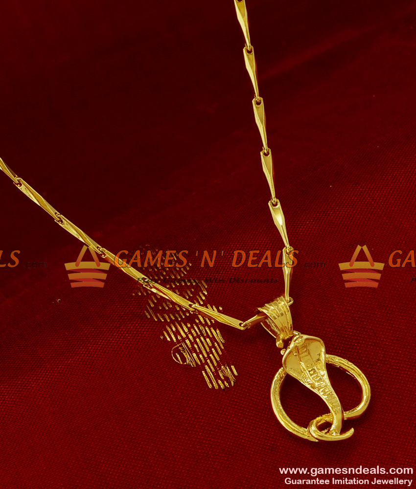 SMDR121 - Trendy 3D Art Snake Dollar with Short Chain Gold Plated Imitation Jewelry