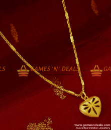 SMDR123 - Short Chain 3D Heartin Art Pendant South Indian Fashion Jewelry SMDR123 - Short Chain 3D Heartin Art Pendant South Indian Fashion Jewelry