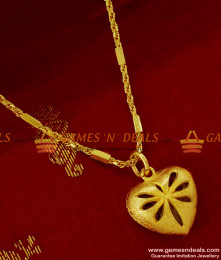 SMDR123 - Short Chain 3D Heartin Art Pendant South Indian Fashion Jewelry SMDR123 - Short Chain 3D Heartin Art Pendant South Indian Fashion Jewelry