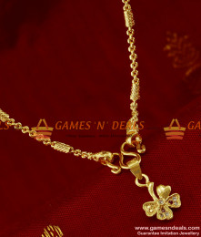 SMDR129 - College Girls Daily Wear Pendant Multicolor Zircon Stone Flower Design with Short Chain SMDR129 - College Girls Daily Wear Pendant Multicolor Zircon Stone Flower Design with Short Chain