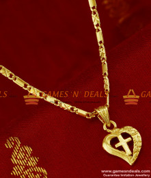 SMDR137 - Gold Plated Christian Cross in Leaf Pendant South Indian Imitation Jewelry SMDR137 - Gold Plated Christian Cross in Leaf Pendant South Indian Imitation Jewelry