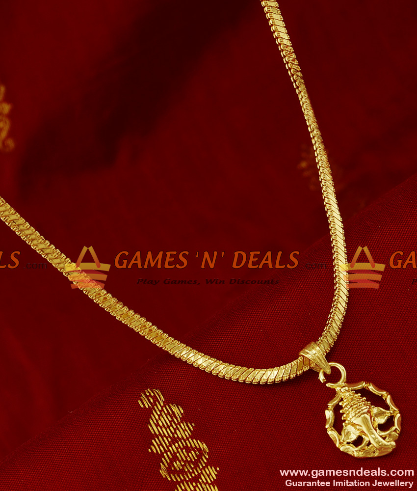SMDR142 - Traditional Vinayagar Dollar Pendant Gold Plated Imitation Jewelry Online