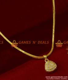 SMDR147 - Daily Wear Fancy Stone Pendant Design Short Chain Imitation Jewelry SMDR147 - Daily Wear Fancy Stone Pendant Design Short Chain Imitation Jewelry