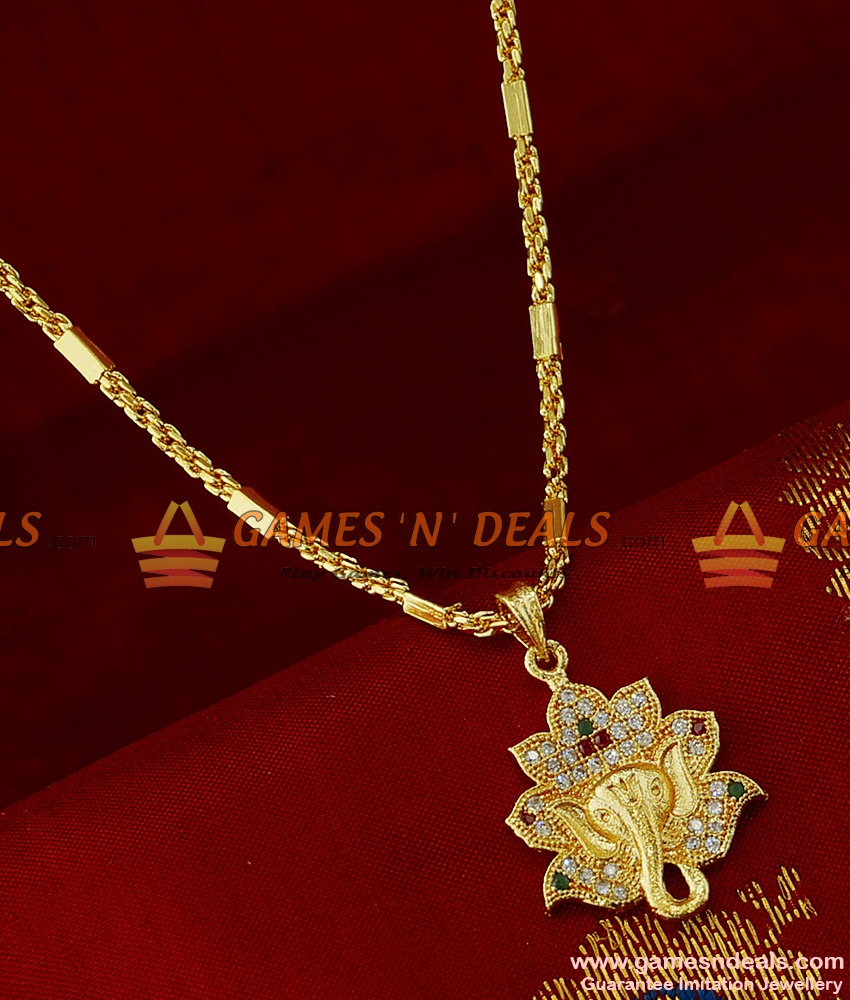 SMDR157 - Big Vinayagar Pendant Traditional Zircon Stone Imitation Jewelry SMDR157 - Big Vinayagar Pendant Traditional Zircon Stone Imitation Jewelry