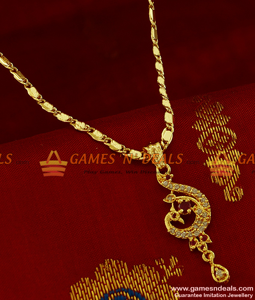 SMDR166 - Stunning Peacock Dollar Long Pendant Chain Imitation Jewellery