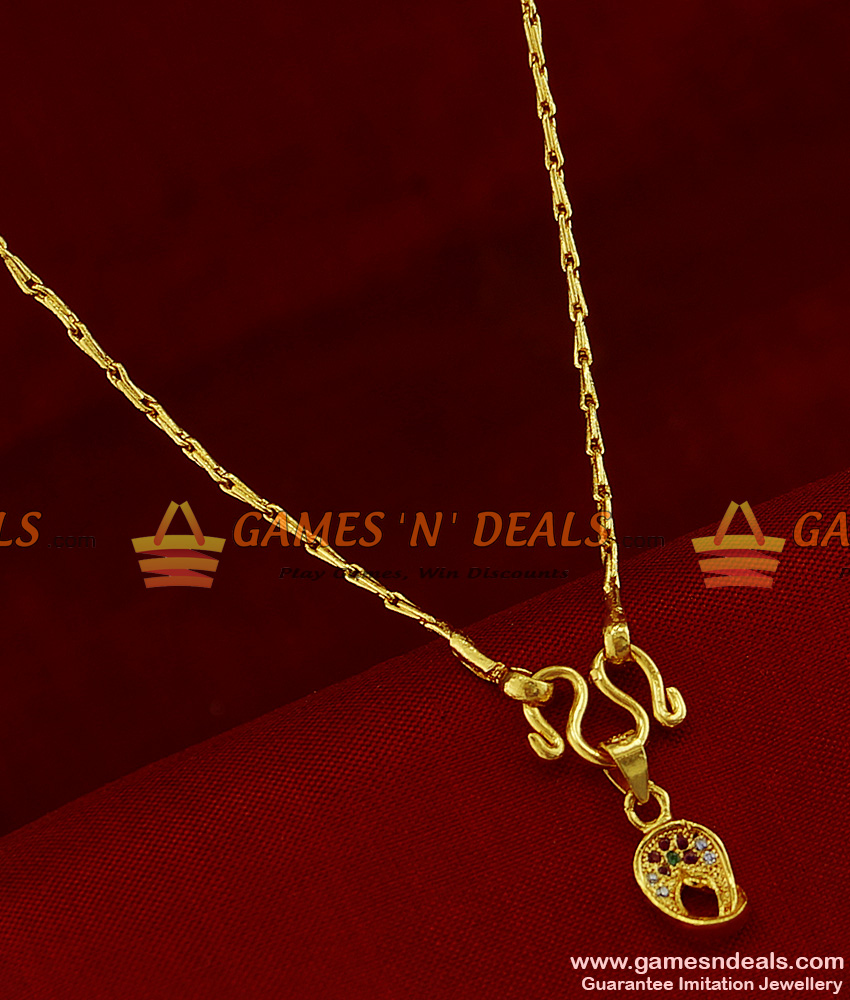 SMDR171 - Traditional Sangu Dollar Short Pendant Chain Imitation Jewellery Online 