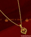 SMDR173 - Heart Shaped Dollar With AD Stones Short Pendant Chain Imitation Jewellery SMDR173 - Heart Shaped Dollar With AD Stones Short Pendant Chain Imitation Jewellery